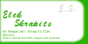elek skrapits business card